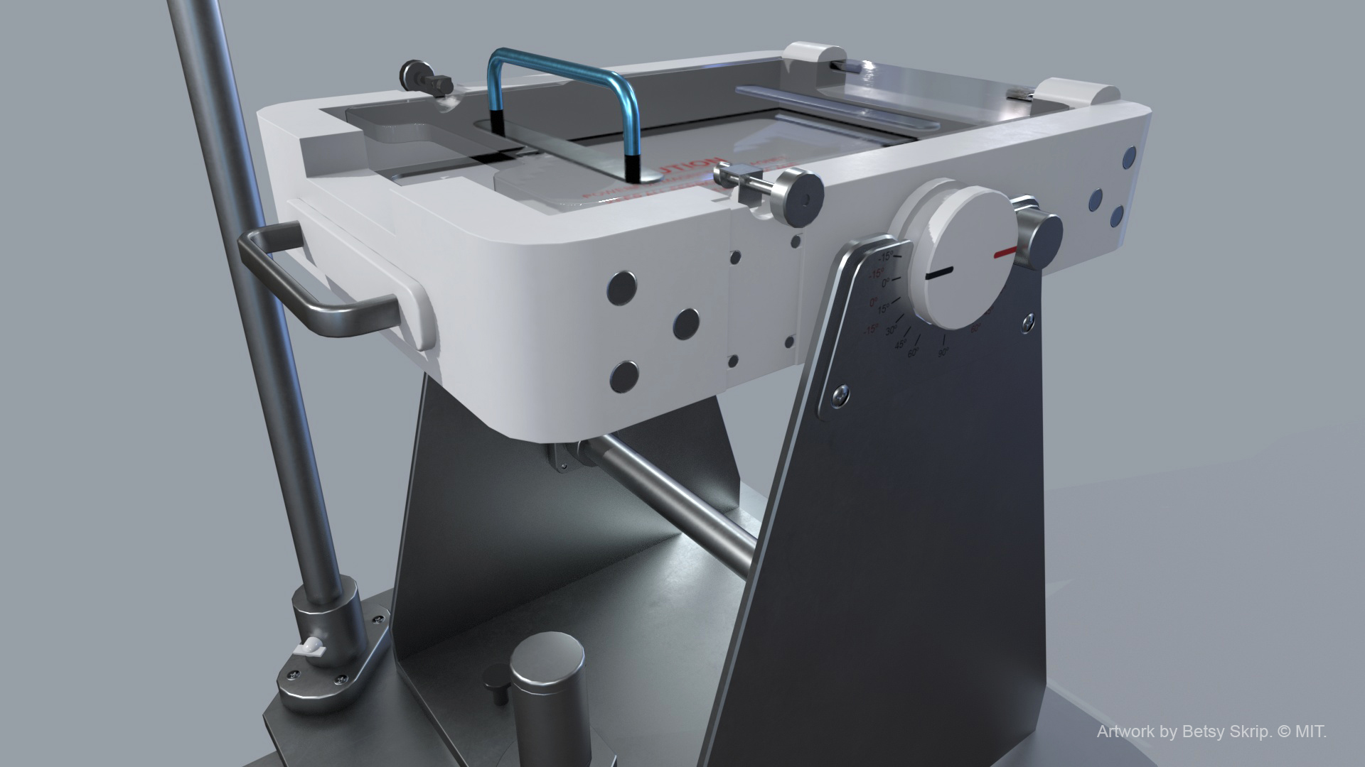 Model of a DynaMag CTS magnetic separator. Created for the Unity-made, web-based online virtual laboratory MIT Cell Therapy Manufacturing Virtualization Lab (https://ctvlab-dev.mit.edu).